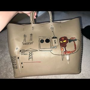 Coach 1941 Basquiat alien Rogue tote 38 with pouch and crossbody strap